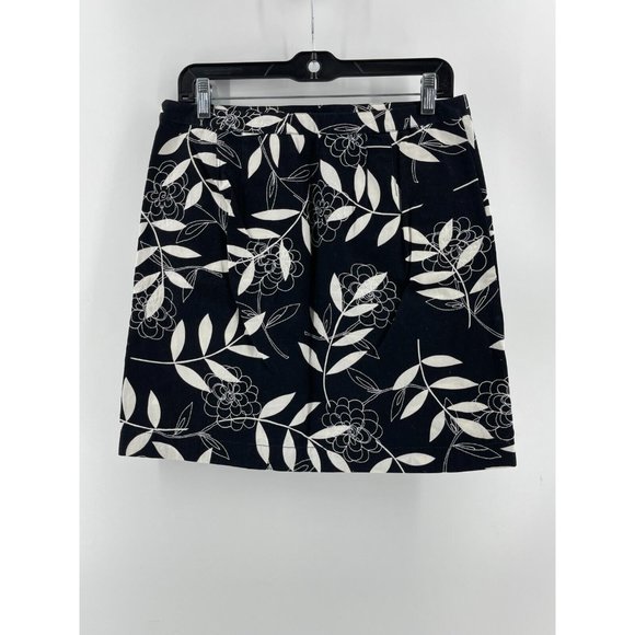 Ann Taylor Loft Women's Embroidered Floral Mini Skirt Pockets Side Zip Size 6 - Picture 3 of 15